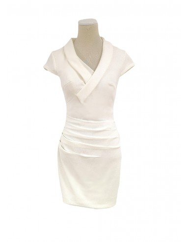 1816- Robe courte Blanc pas cher