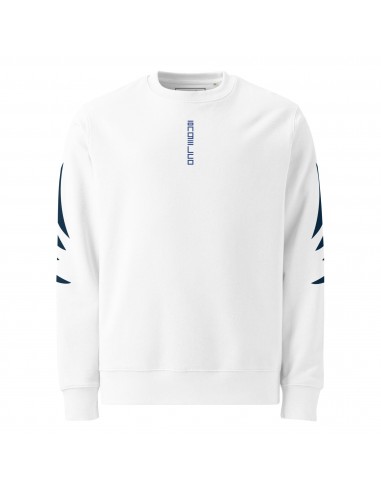 "Navy White" cotton ring-spun eco sweatshirt livraison gratuite