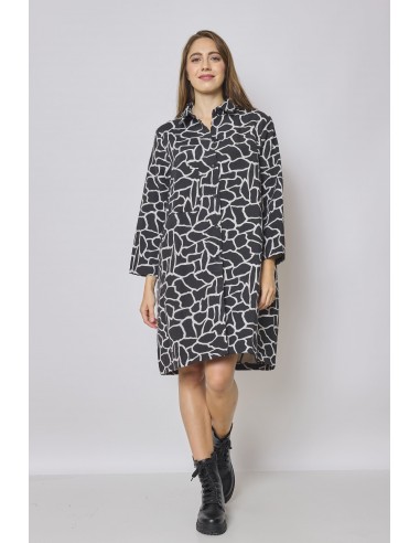 Robe chemise noir et blanc 2 - 3 jours ouvrés.