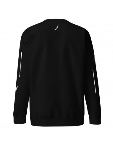 "Intense Black" Premium Cotton Sweatshirt brillant des détails fins