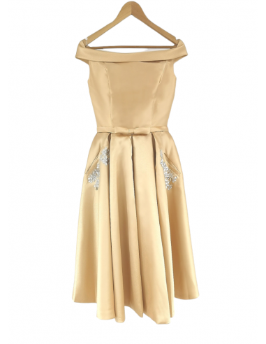 8008- Short boat dress Gold Amélioration de cerveau avec