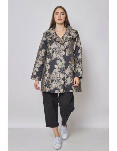 Black floral coat livraison et retour toujours gratuits