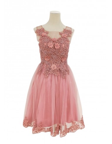 8002- Robe dentelle Rose shop