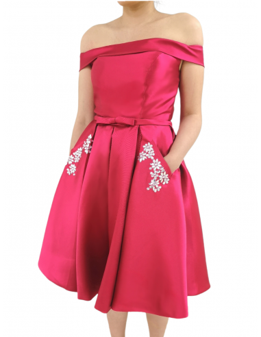 8008- Robe courte bâteau Fuschia À commander