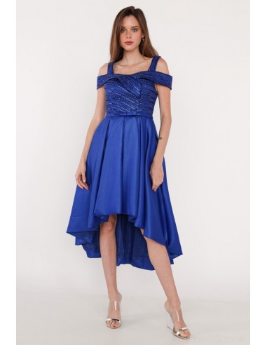 1820- Robe court/long Bleu Roi JUSQU'A -70%! 